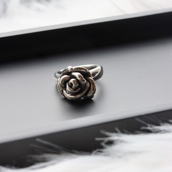 Sterling Silver Rose Ring - Picture 1 of 2